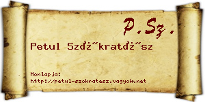 Petul Szókratész névjegykártya